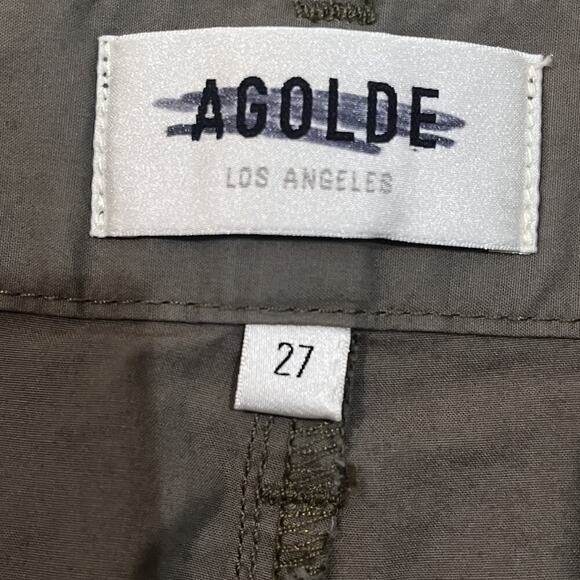 AGOLDE Daria Utility Pant Womens 27 Green Duffle Cargo Cropped Casual - Picture 7 of 12